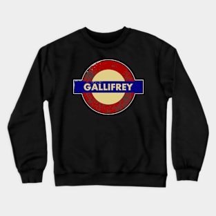 GALLIFREY METRO STATION SIGN Crewneck Sweatshirt